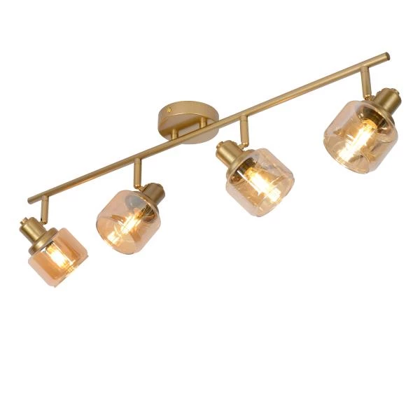 Lucide BJORN - Ceiling spotlight - 4xE14 - Matt Gold / Brass - detail 3